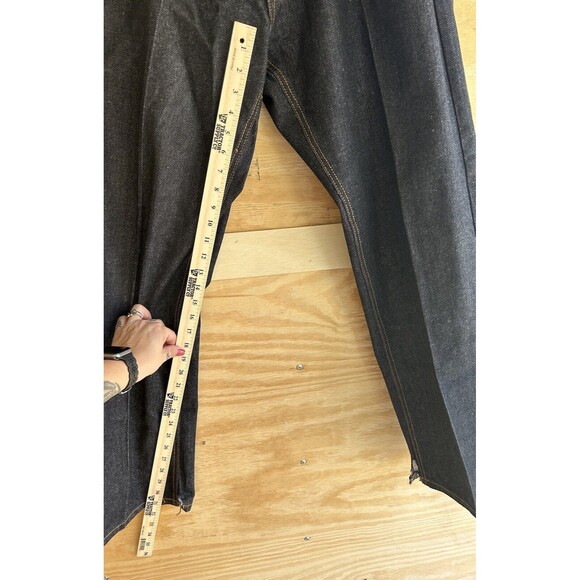 Urban Label Jeans Mens 36x31 Blue Denim Dark Wash Embroidered Straight 36W 31L - Picture 2 of 4